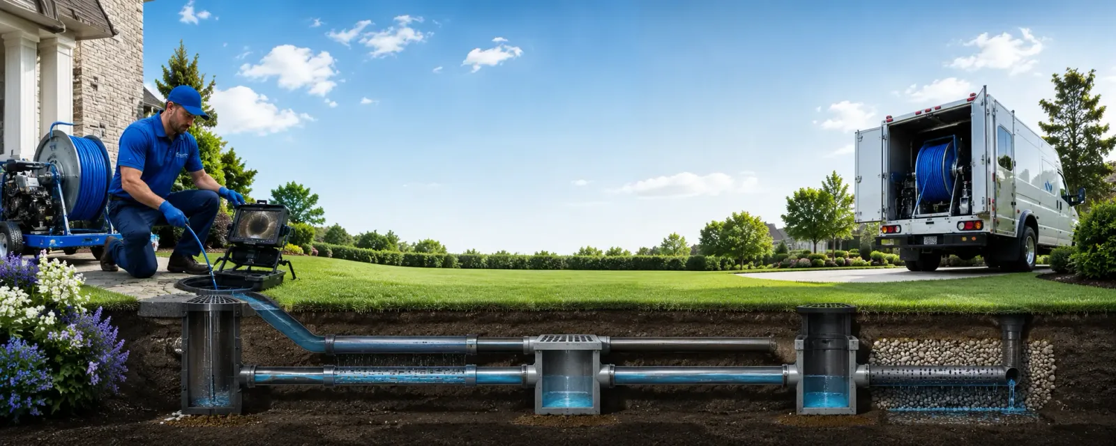 Outdoor drain cleaning information for Monroe Center, IL